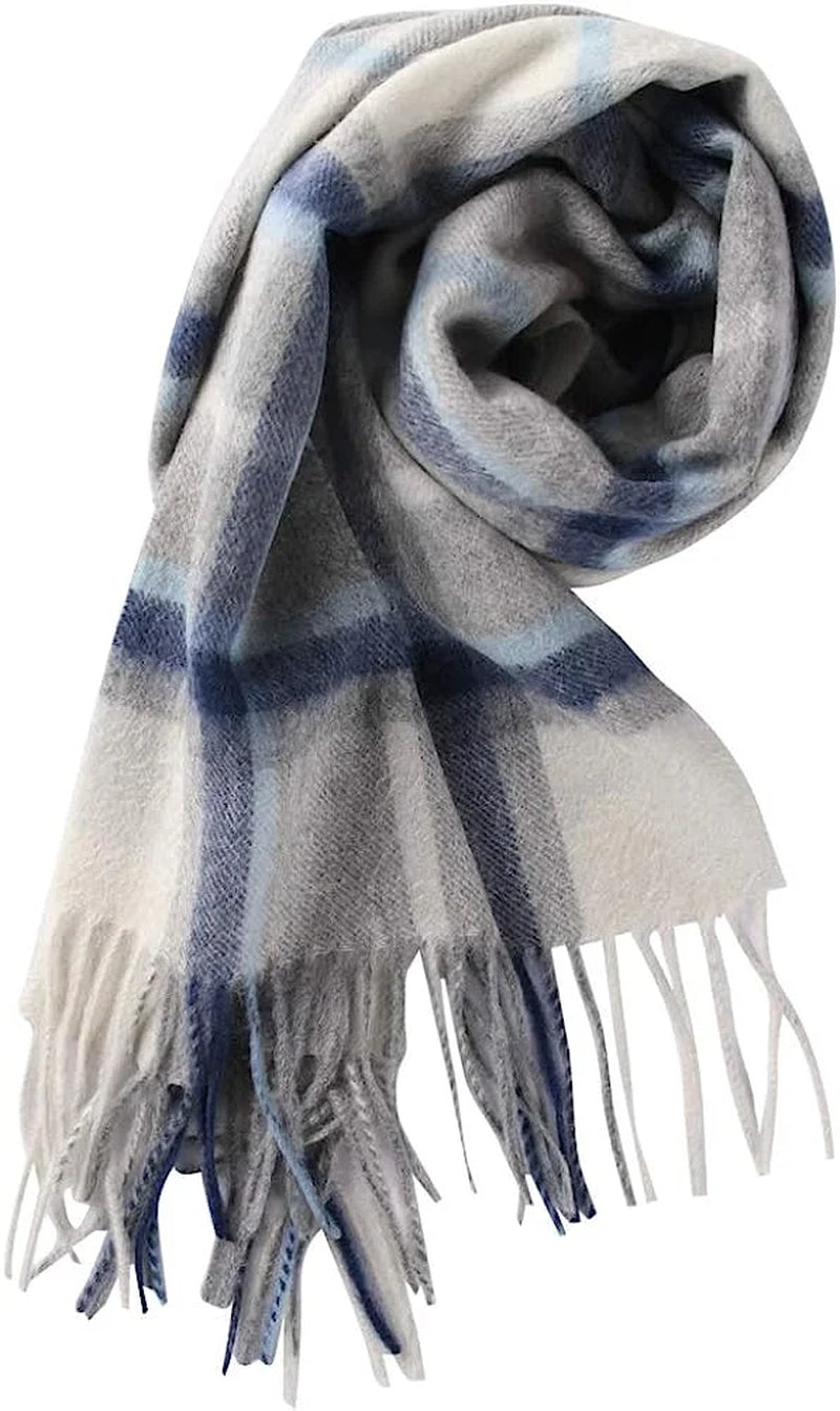 Wool Plaid Winter Scarf ,Fashion Tartan Scarf for Men Women Scarves