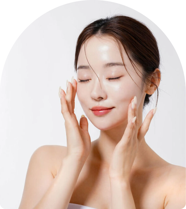 Korean skincare model