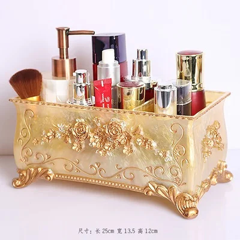 "Organize and Beautify Your Space with Our Stylish European-Inspired Cosmetics and Skin Care Storage Box for the Modern Home"