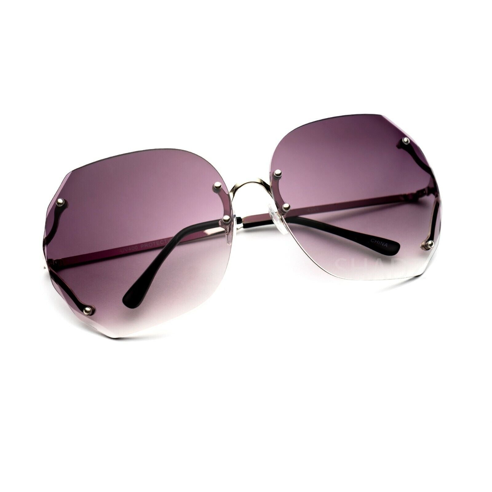 OVERSIZED Big " RIMLESS" Gradient Lens Women Sunglasses SHADZ GAFAS FASHION