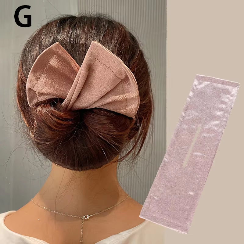 Fashion Magic Twist Clip Lazy Headband Hair Braider Curler Bow Barrette Elegant Donut Bun Maker Tool Scrunchies Hair Accessories